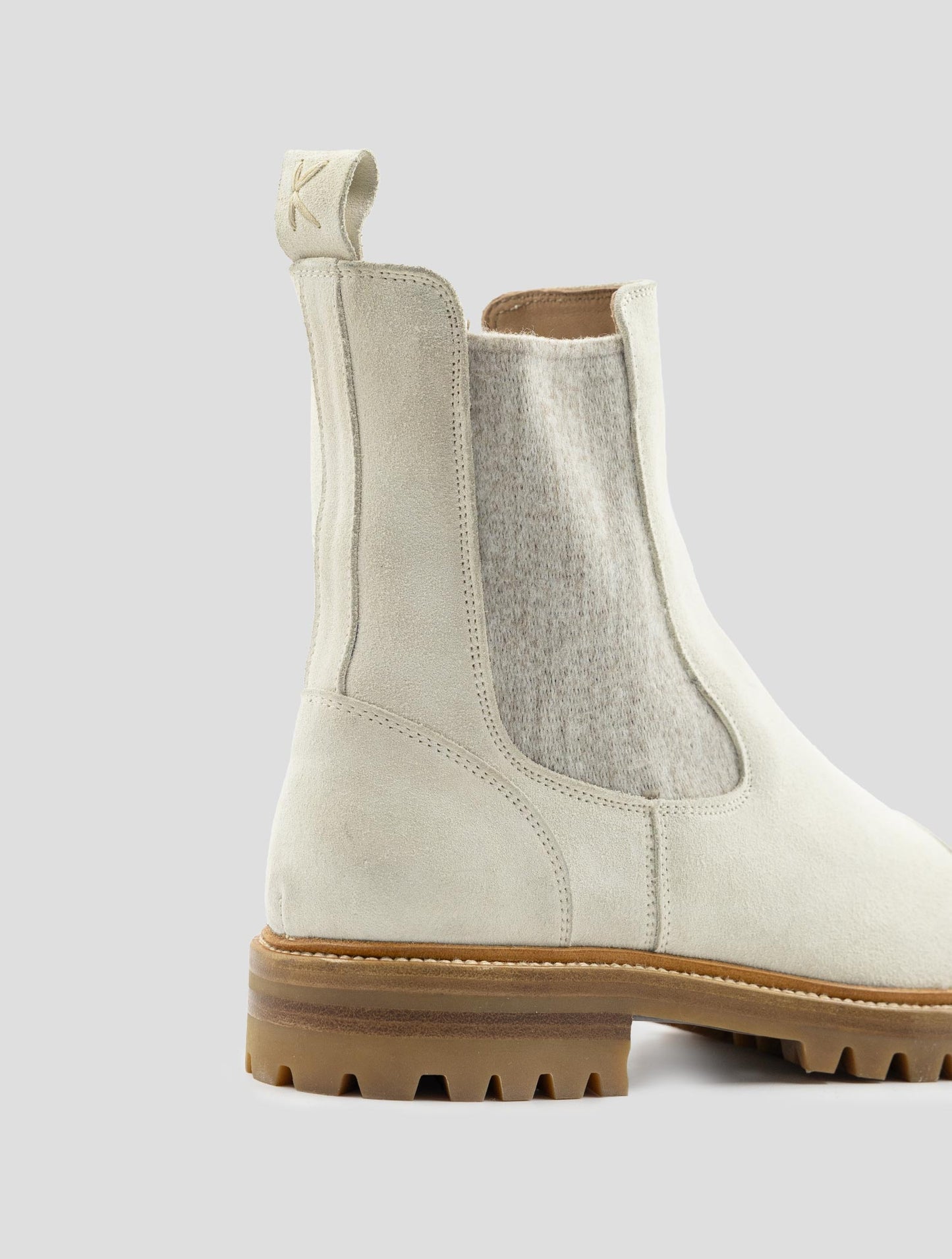 Kiton Beige Leather Leather Suede Boots