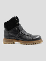 Kiton Black Leather Leather Suede Boots
