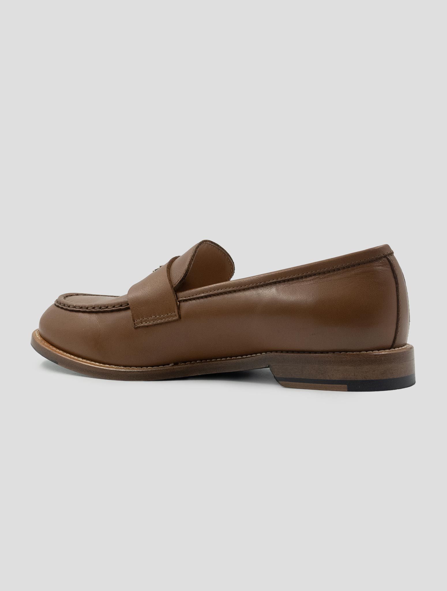 Kiton Brown Leather Loafers