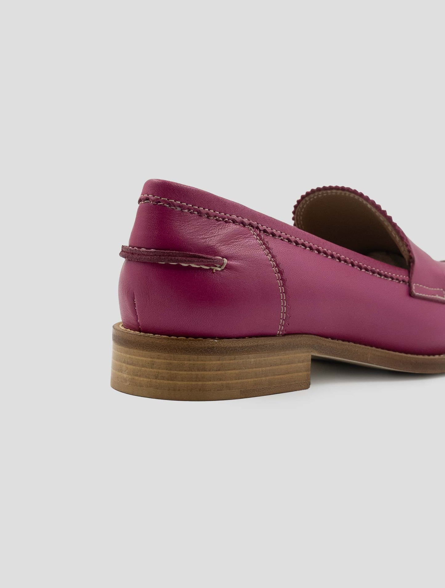 Kiton Fucsia Leather Loafers