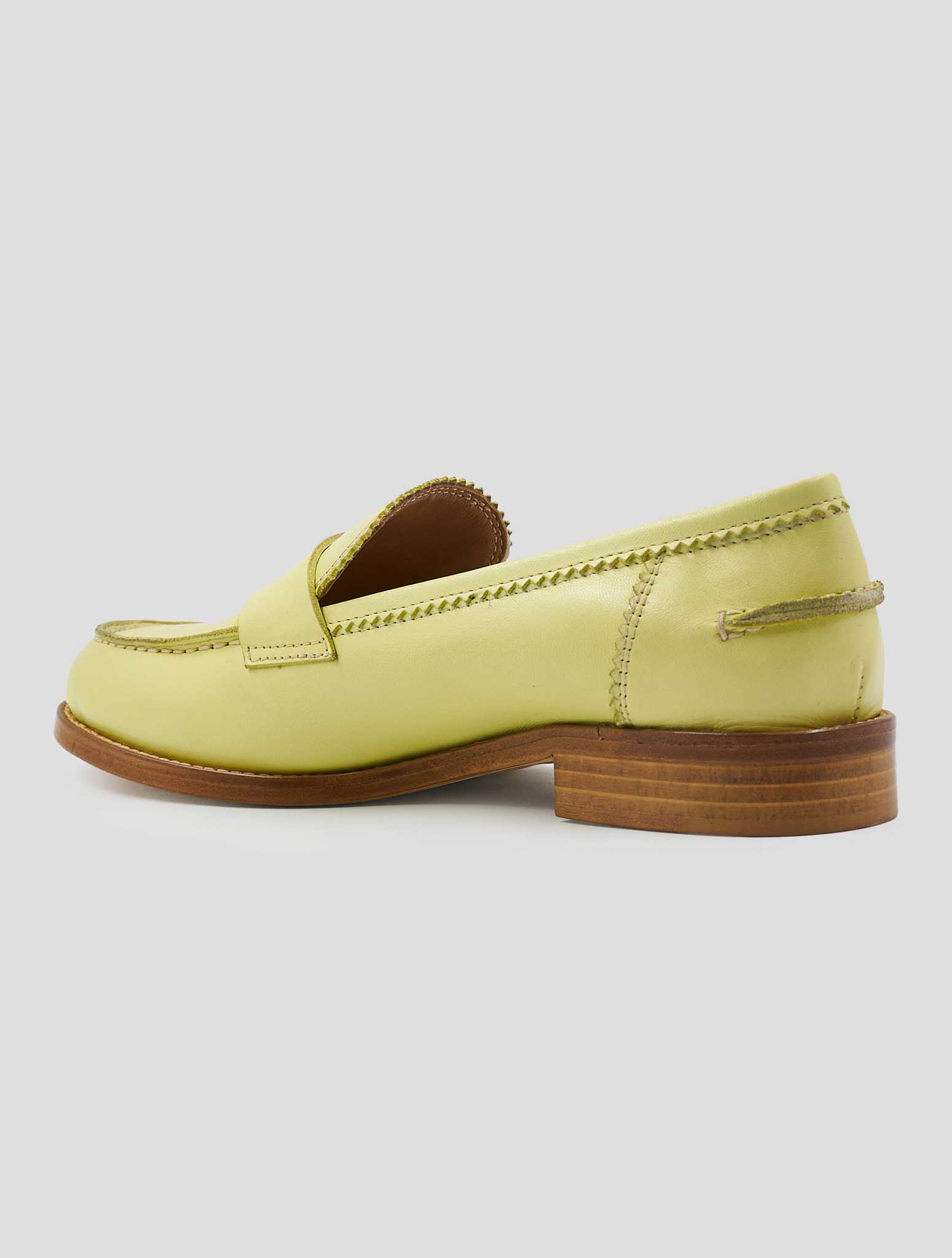 Kiton Green Leather Loafers