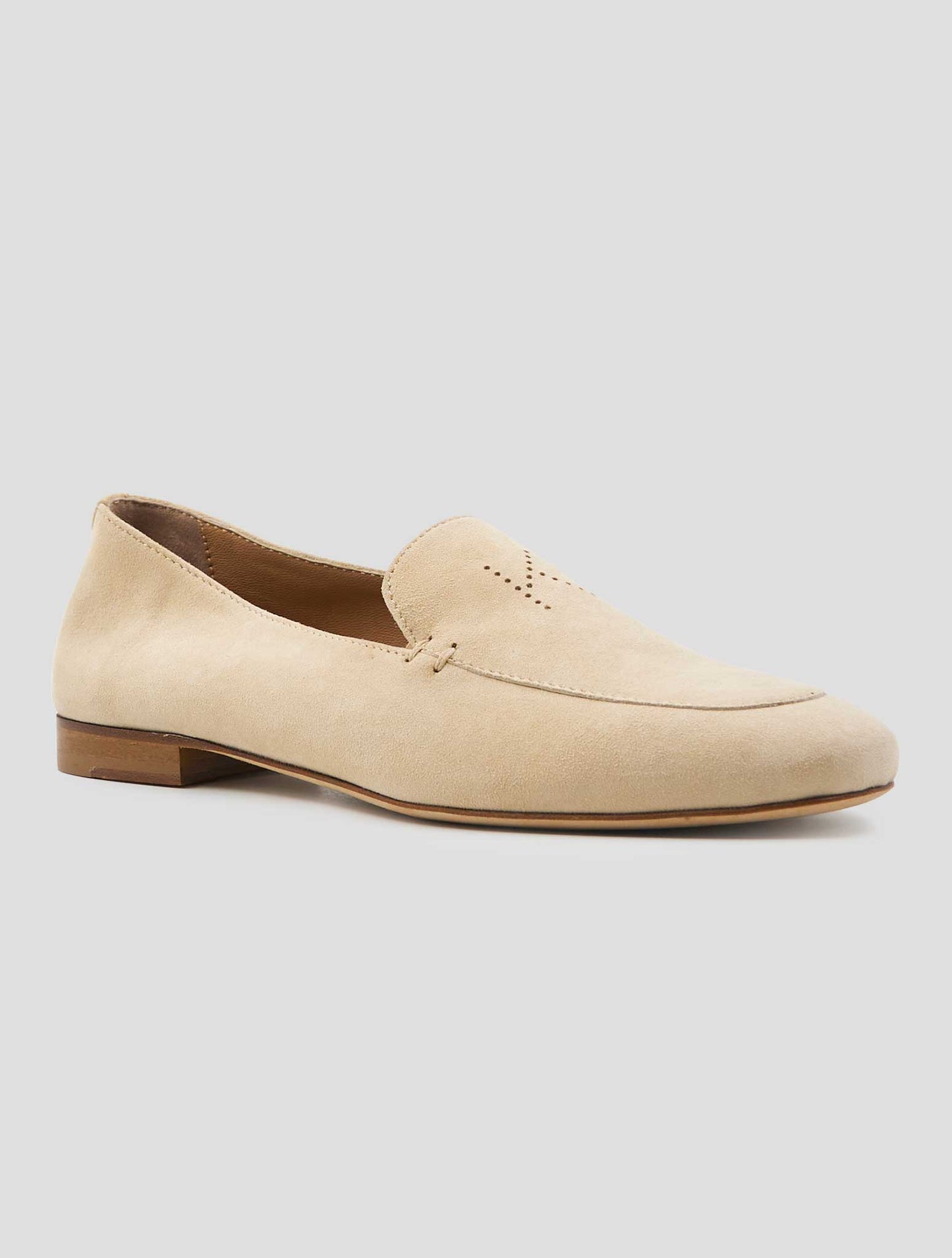 Kiton Beige Leather Suede Loafers