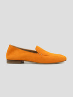 Kiton Orange Leather Suede Loafers