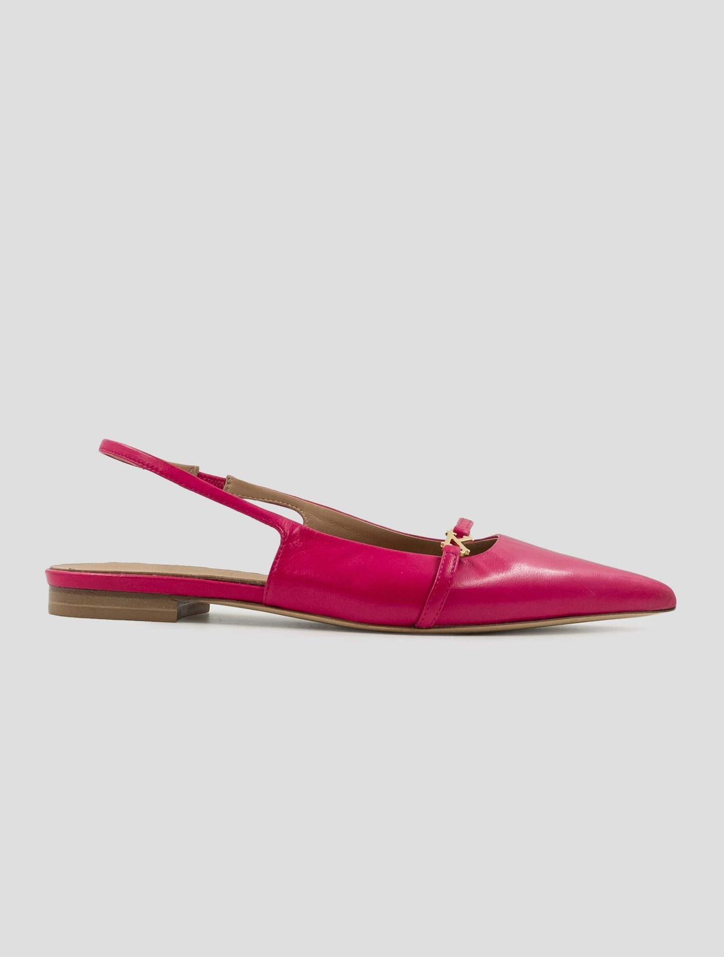 Kiton Fucsia Leather Ballerina