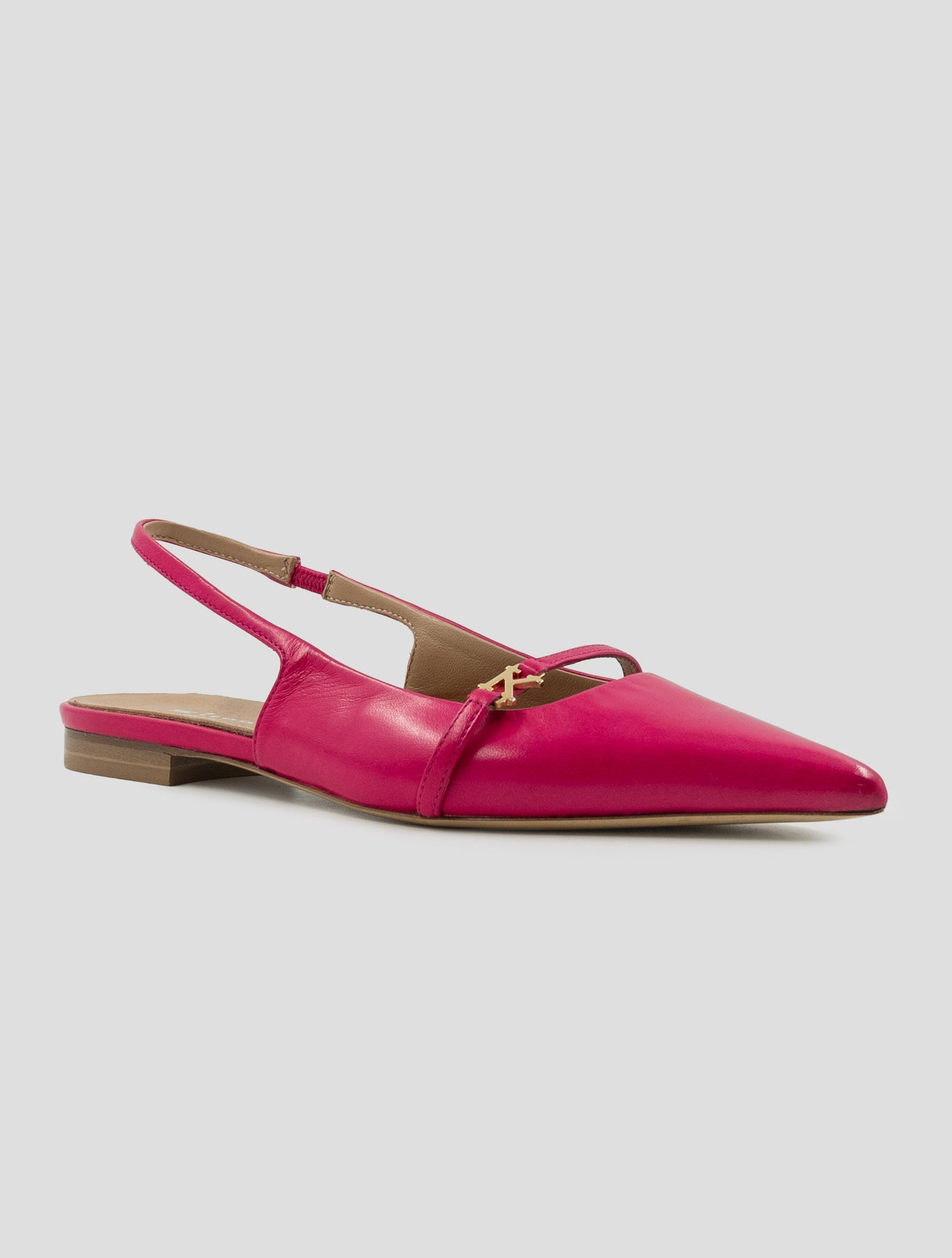 Kiton Fucsia Leather Ballerina