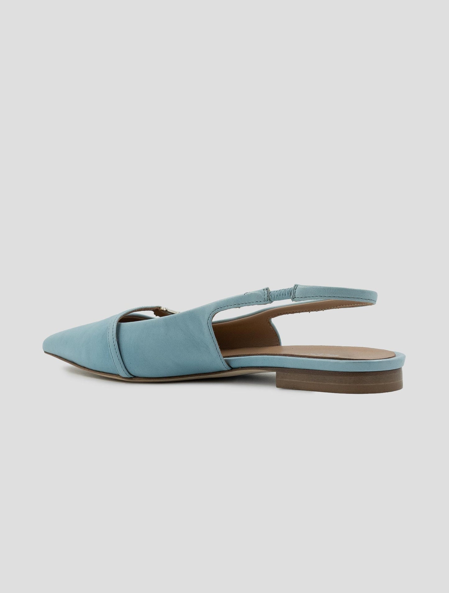 Kiton Light Blue Leather Ballerina