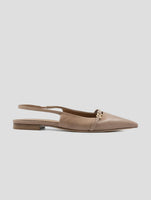 Kiton Beige Leather Ballerina