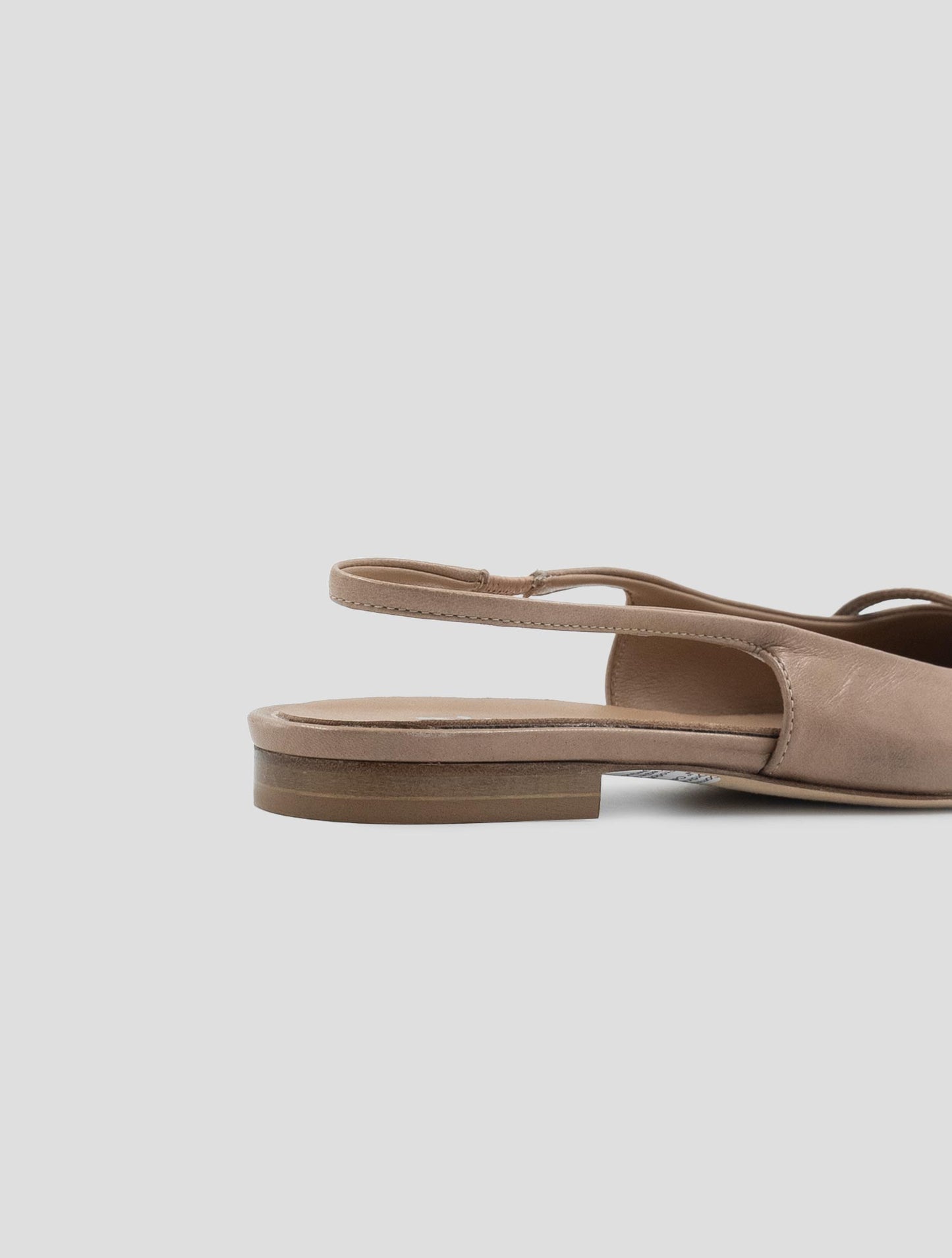 Kiton Beige Leather Ballerina