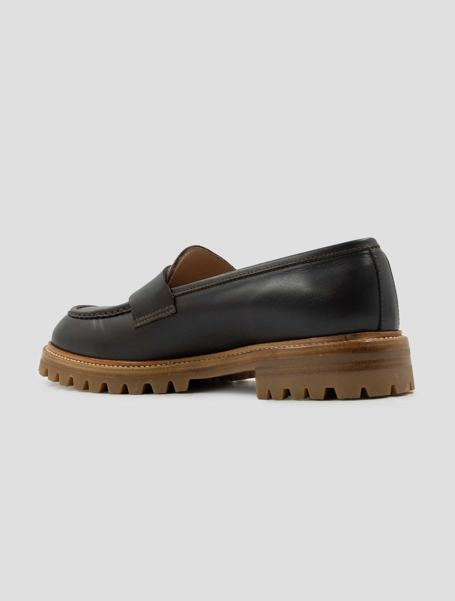 Kiton Brown Leather Loafers