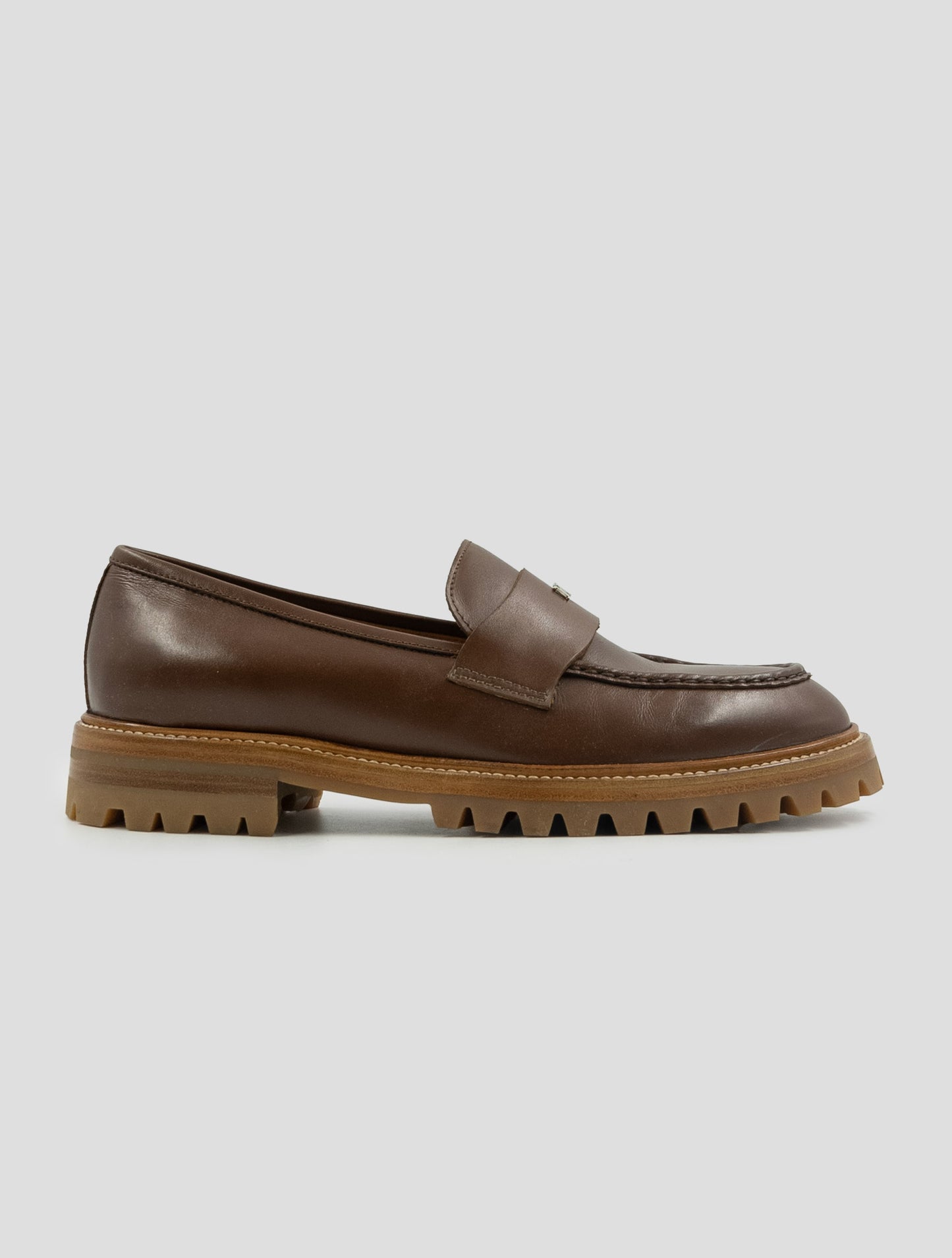 Kiton Brown Leather Loafers