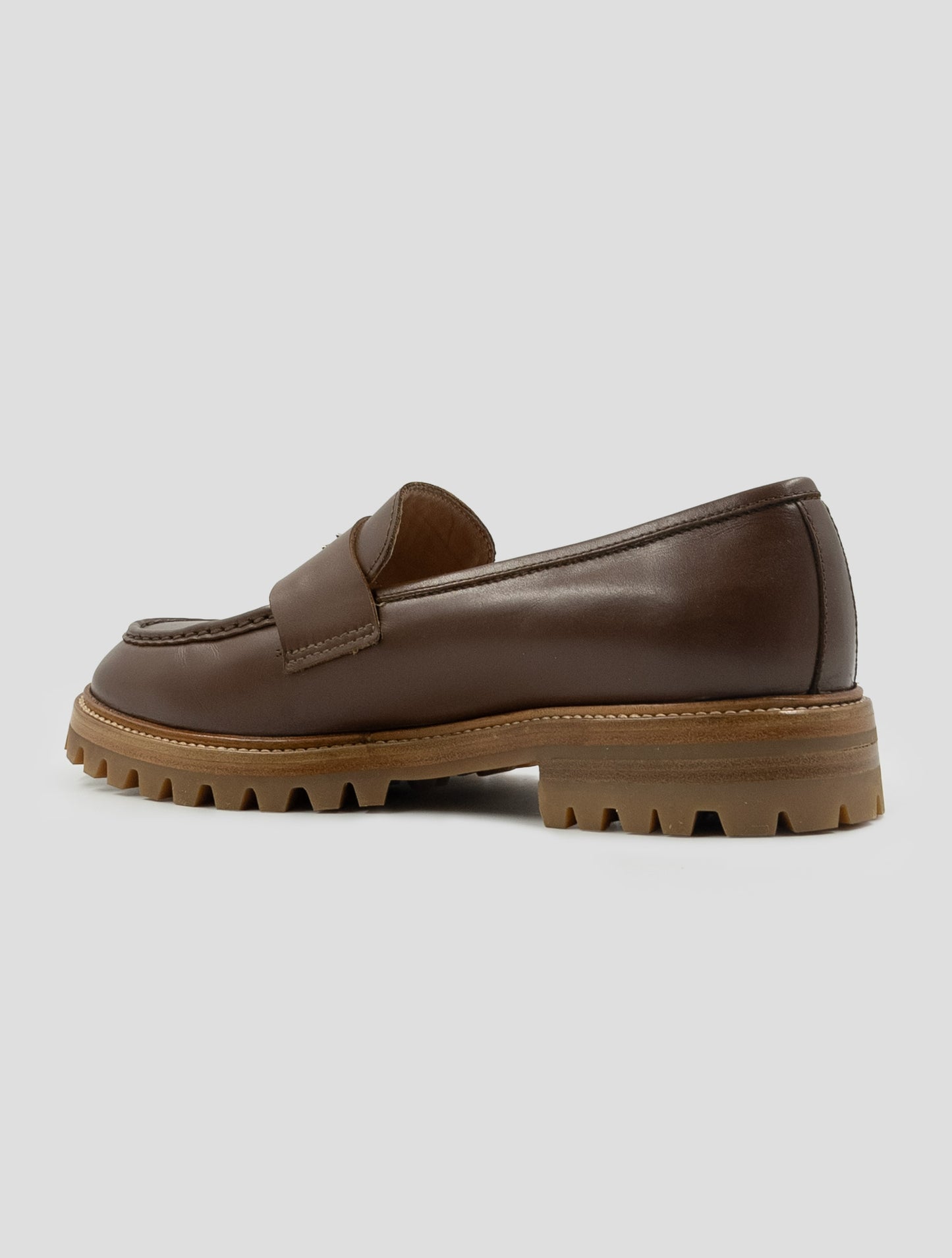 Kiton Brown Leather Loafers