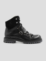 Kiton Black Leather Leather Suede With Fur Boots