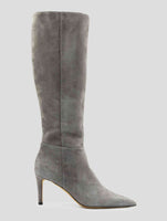 Kiton Gray Leather Suede Boots