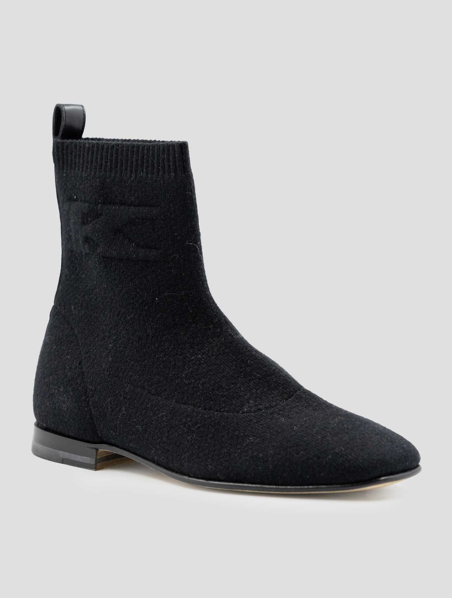 Kiton Black Cashmere Boots