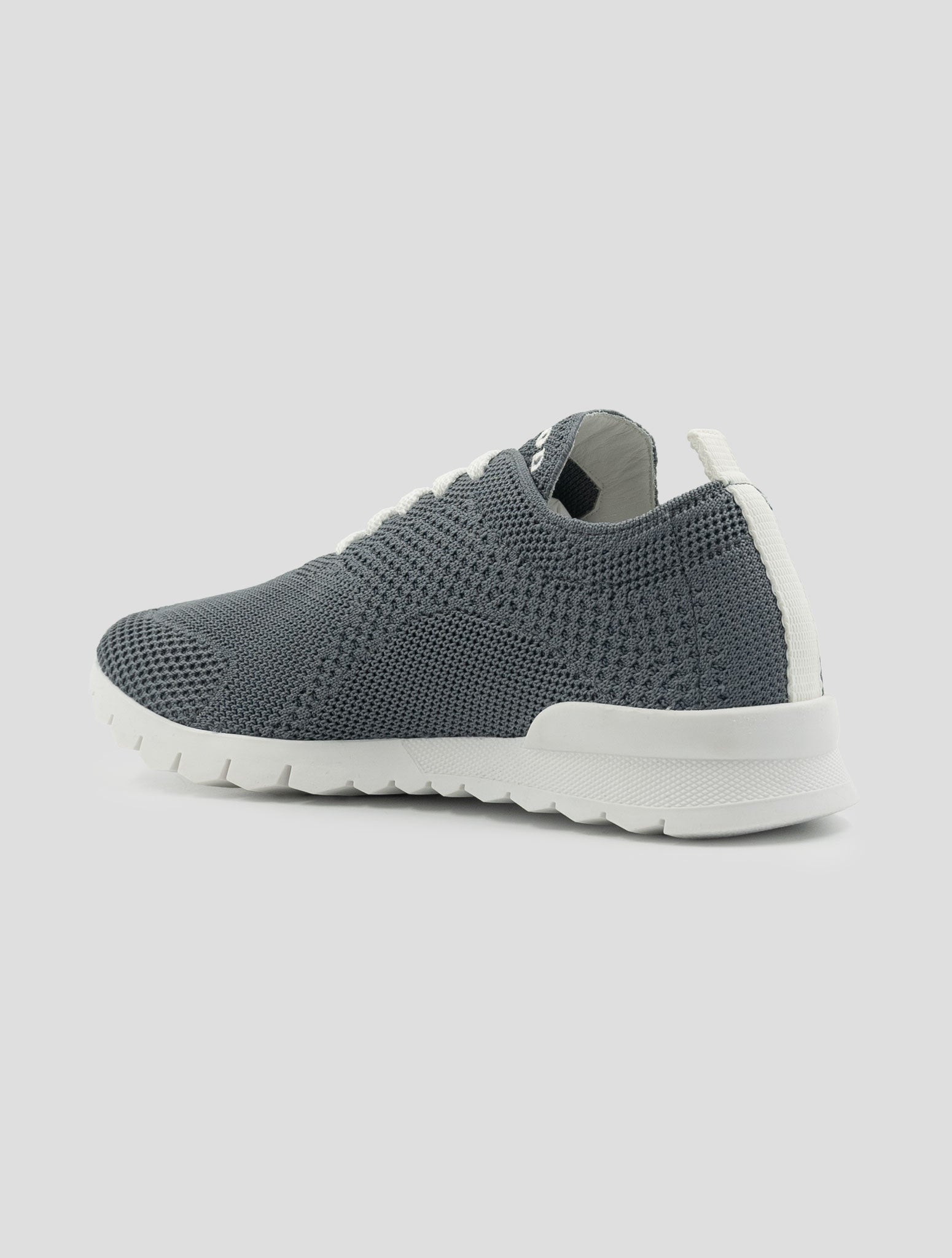 Kiton Gray Cotton Ea Sneakers