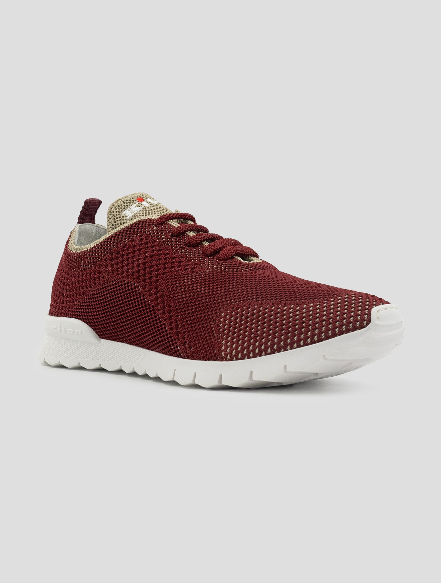 Kiton Burgundy Cotton Ea Sneakers