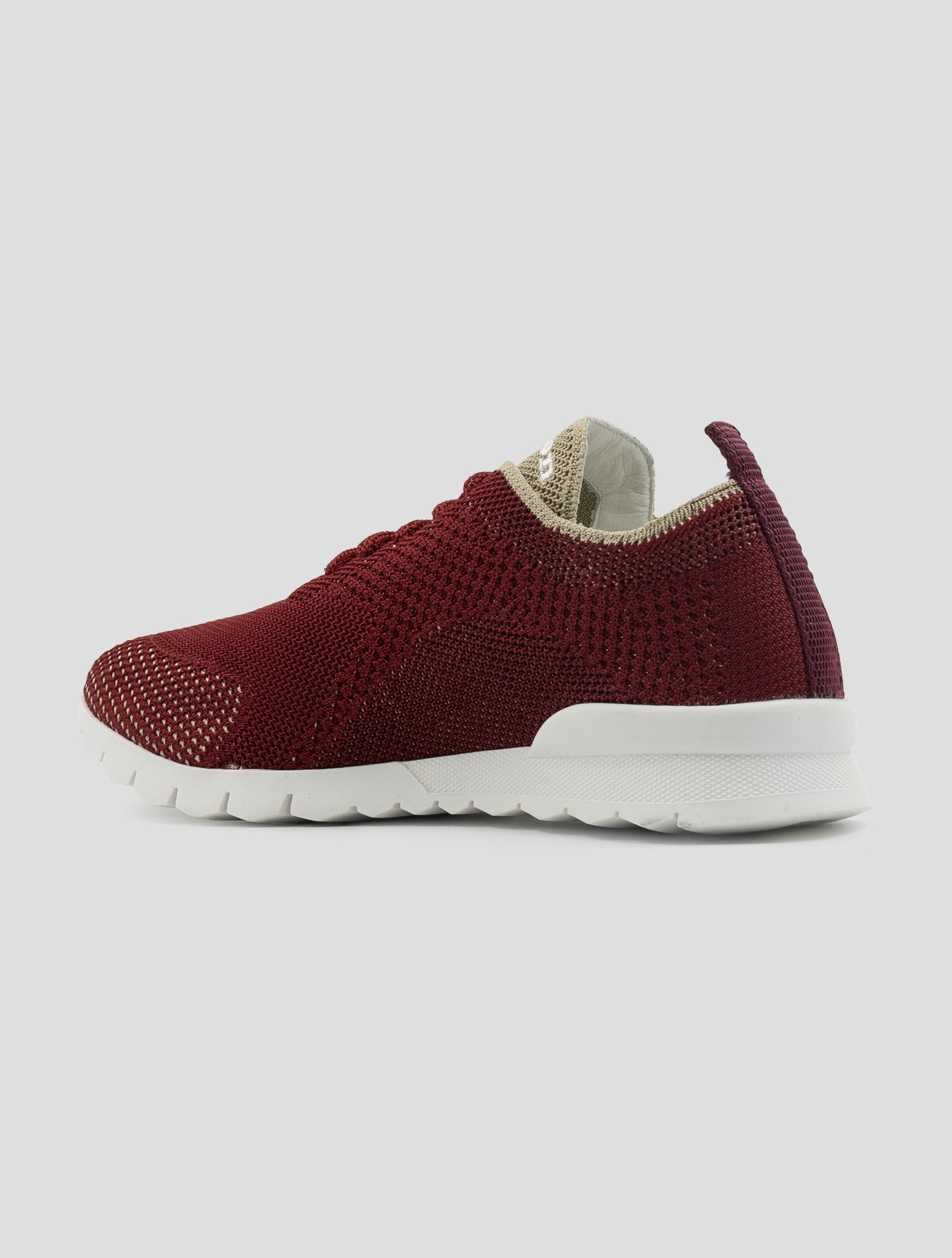 Kiton Burgundy Cotton Ea Sneakers