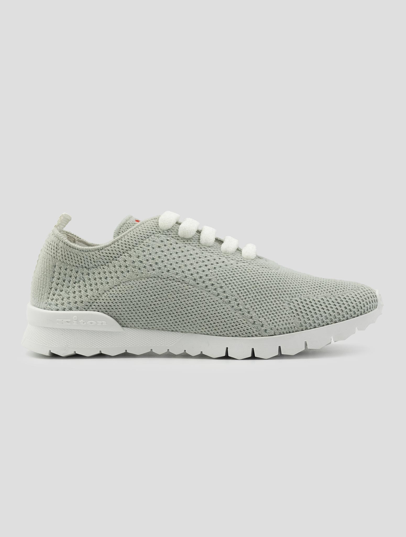 Kiton Gray Cashmere Pl Sneakers