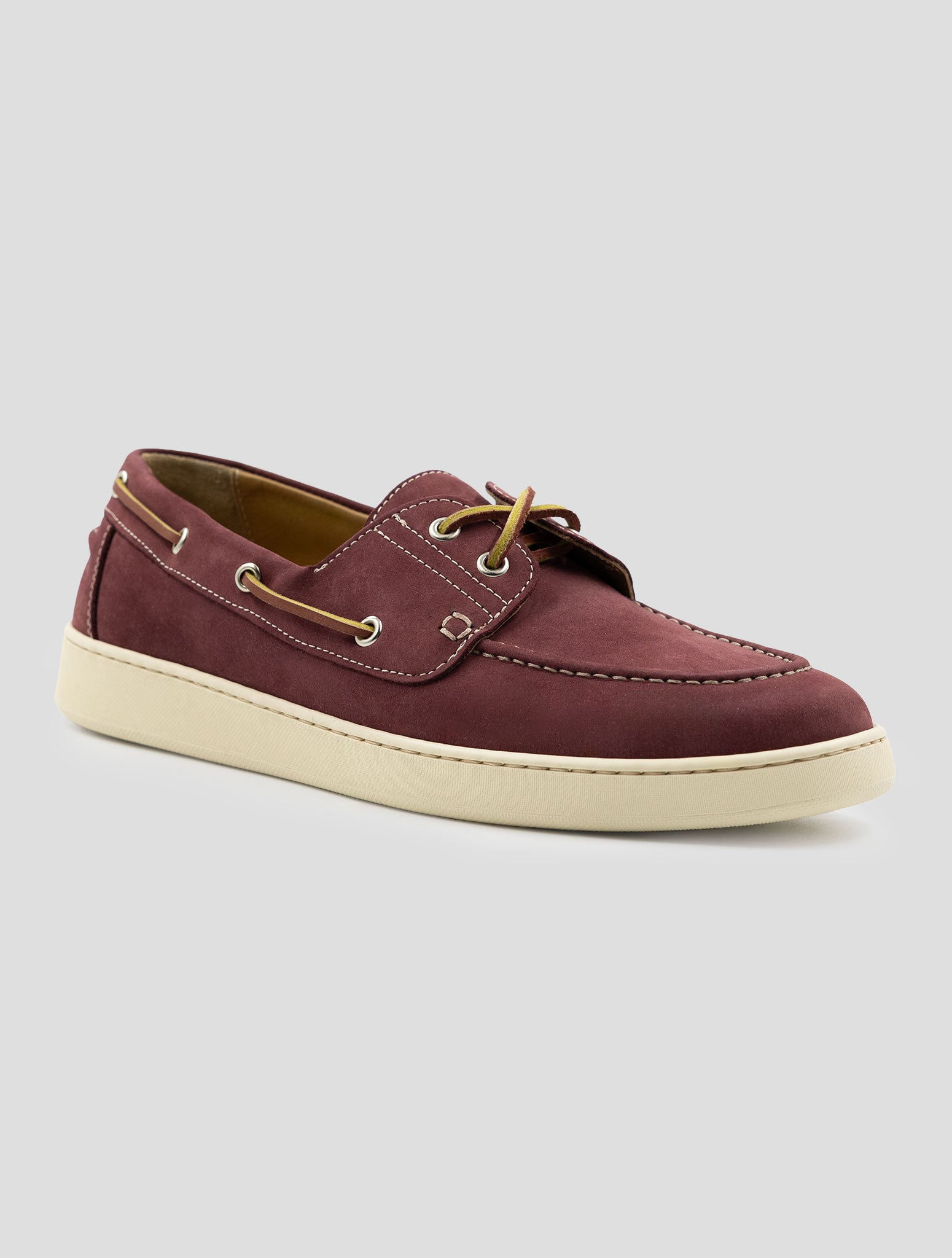 Kiton Bordeaux Leather Suede Loafers