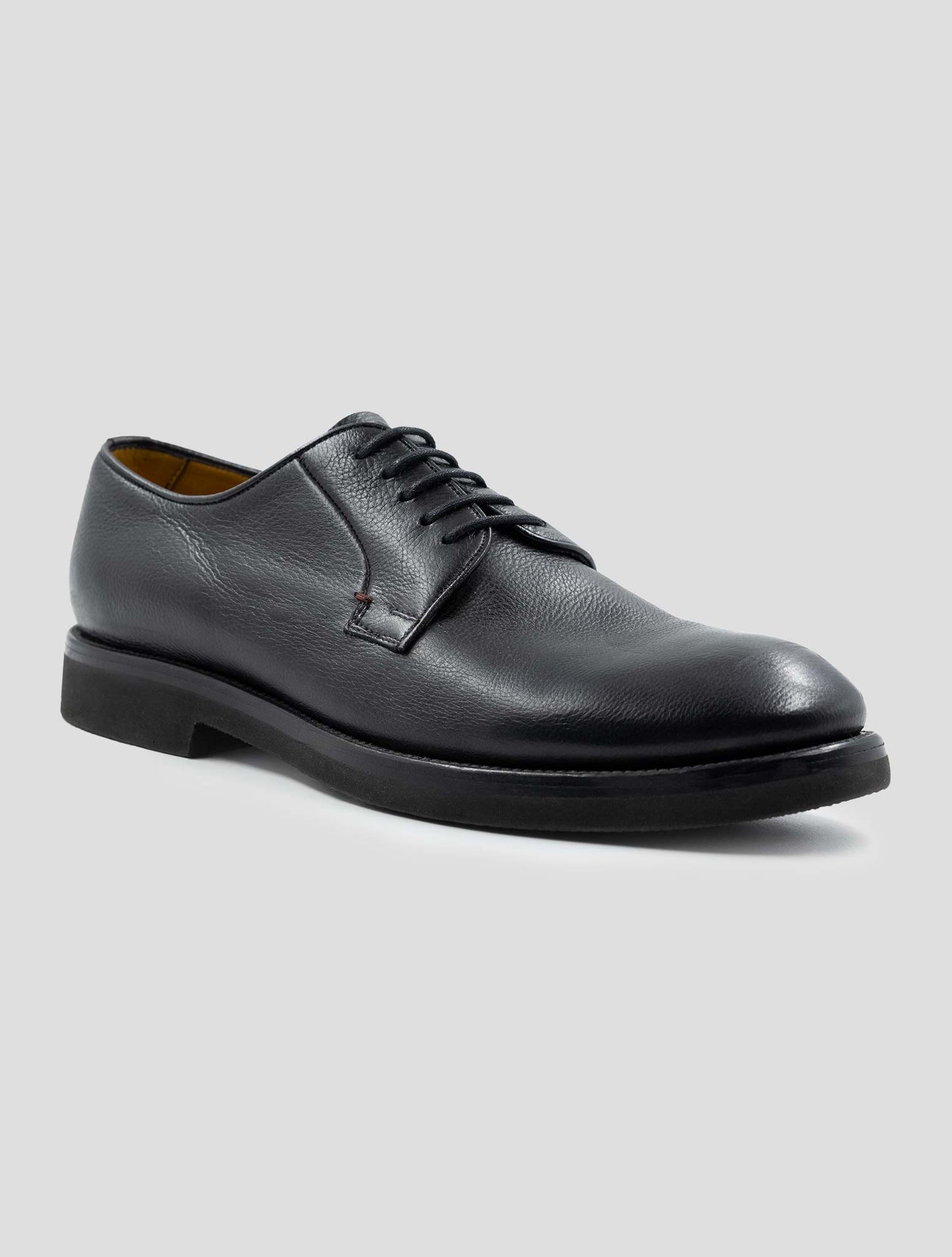 Kiton Black Leather Dress Shoes