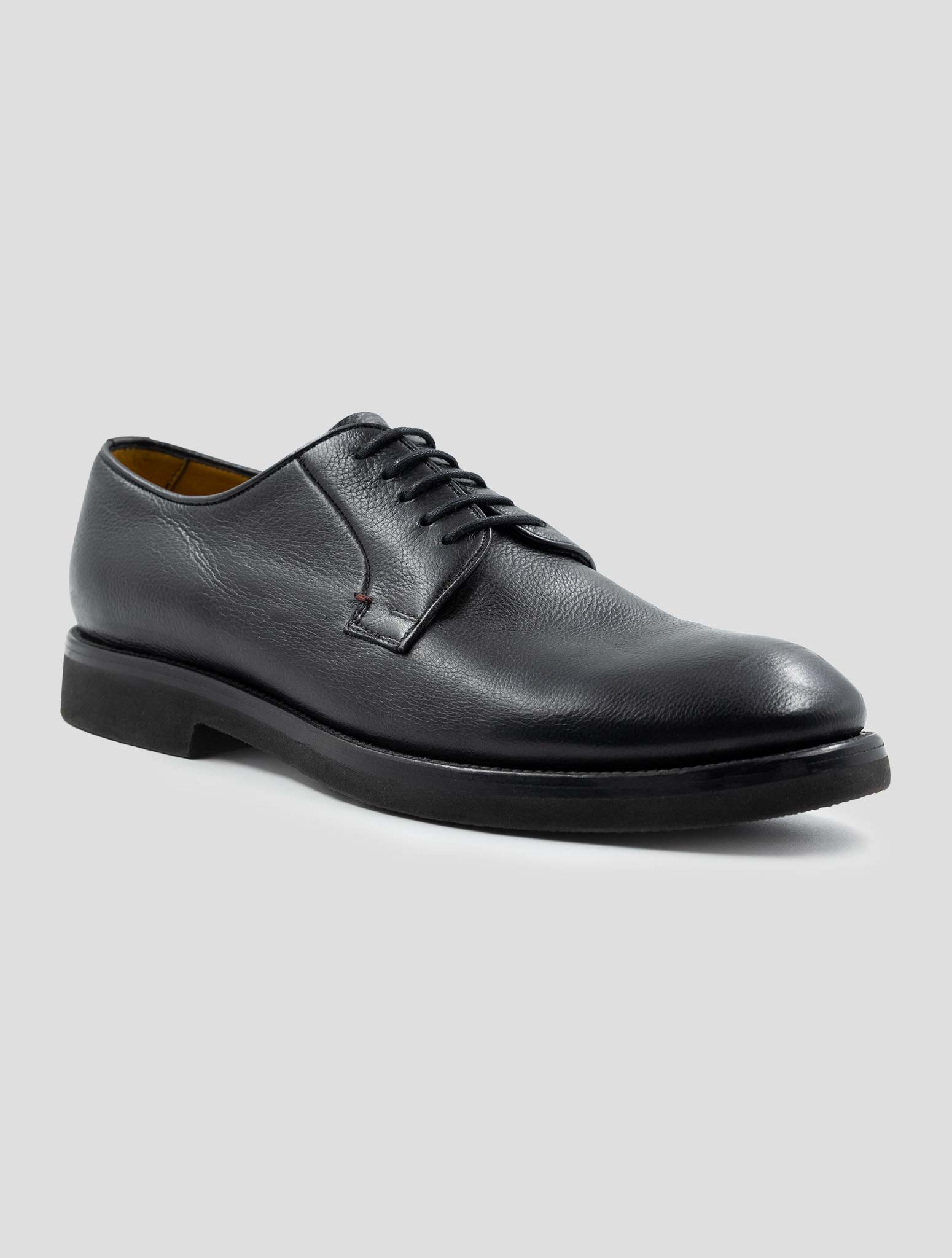 Kiton Black Leather Dress Shoes