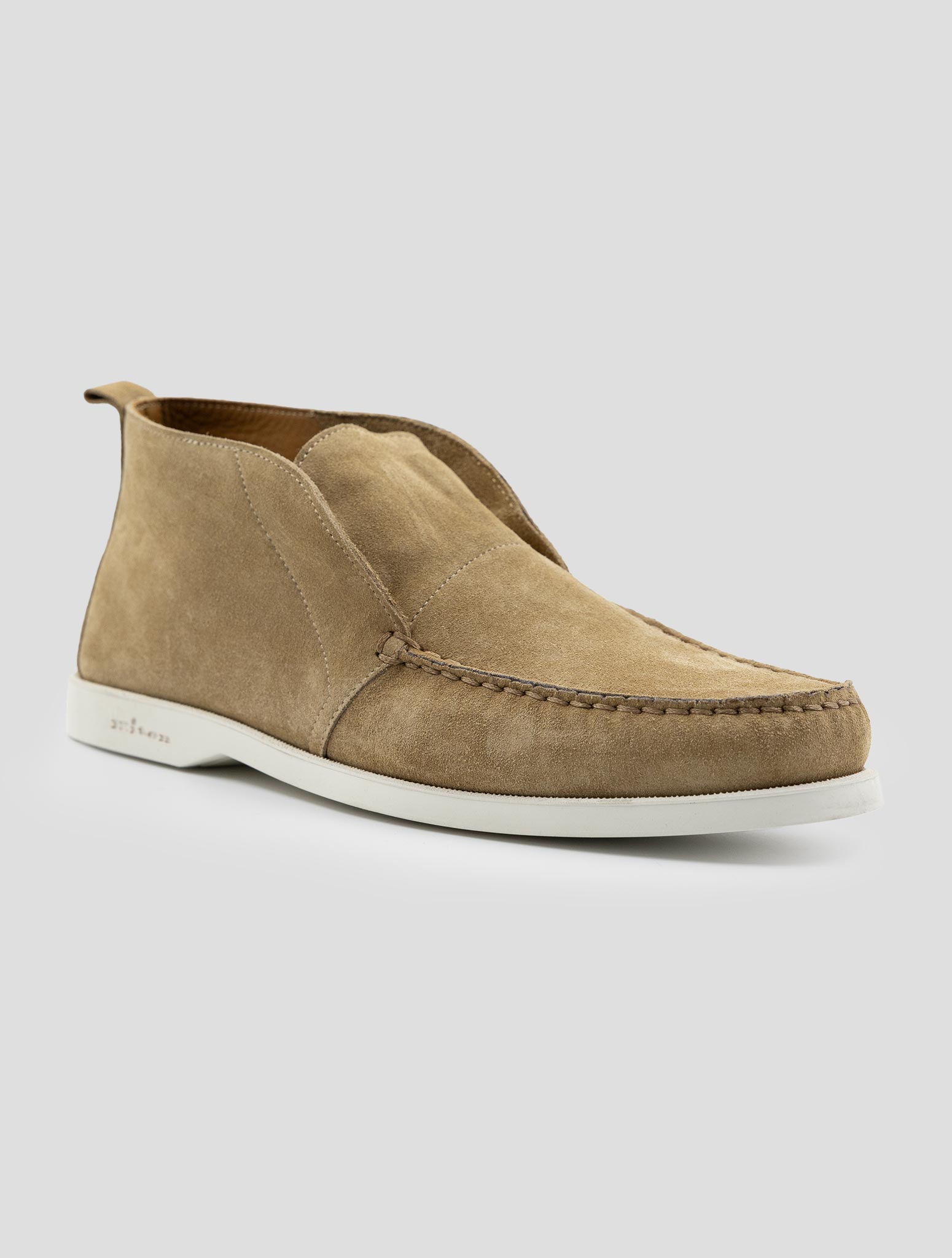 Kiton Beige Leather Suede Loafers