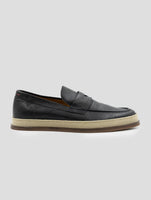 Kiton Black Leather Loafers