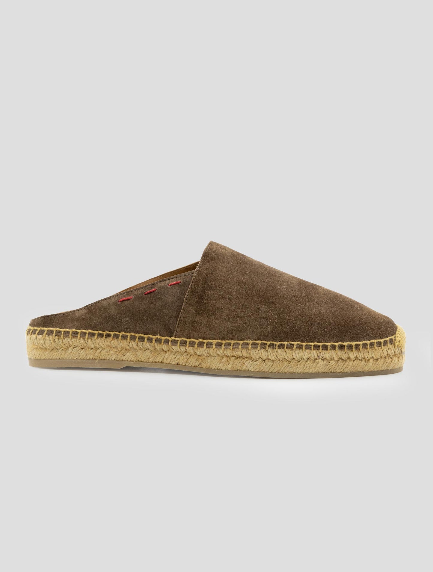 Kiton Brown Leather Suede Espadrillas