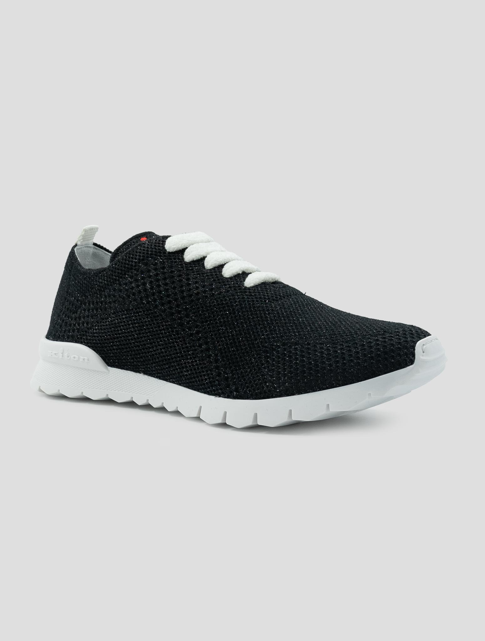 Kiton Black Cashmere Pl Sneakers