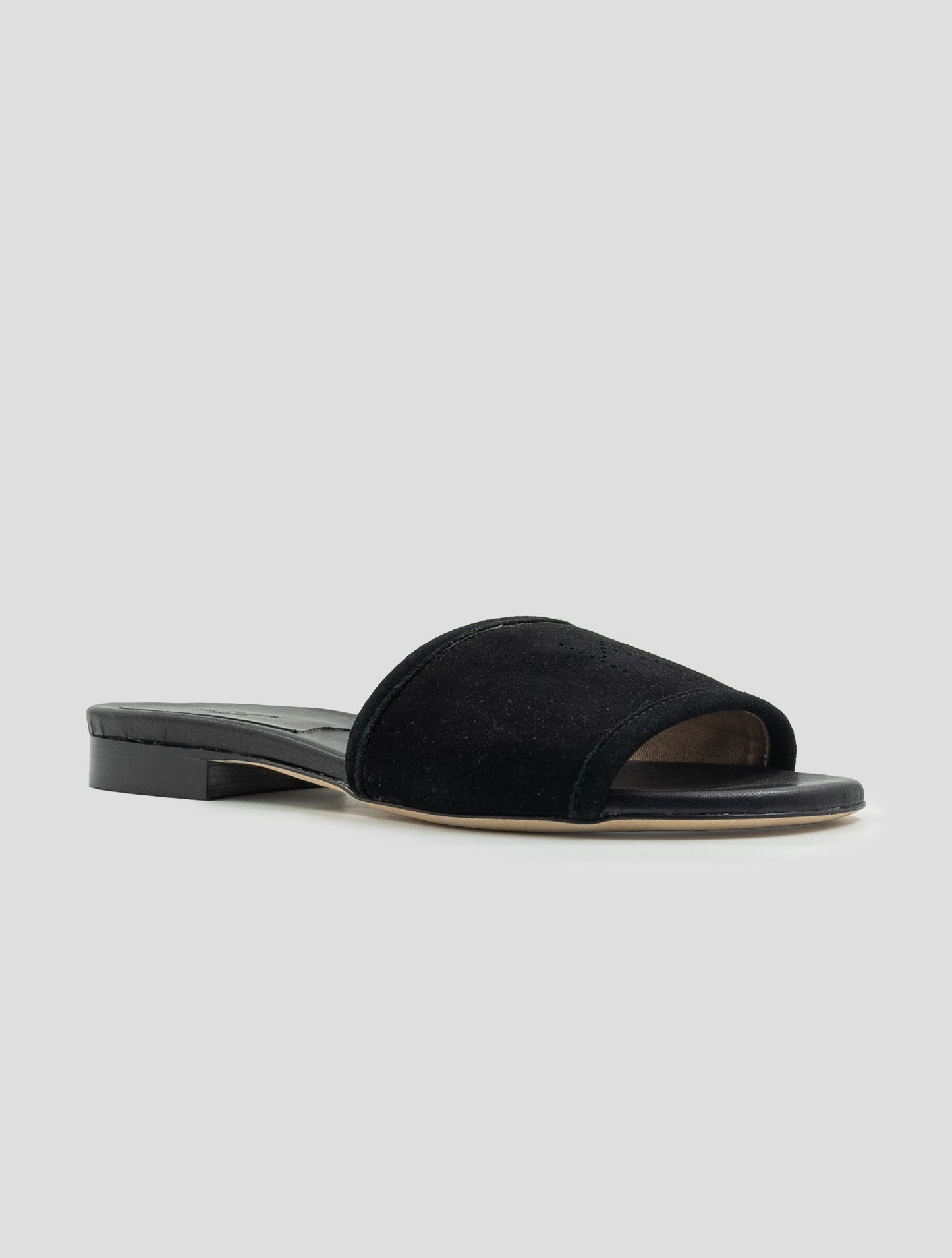 Kiton Black Leather Leather Suede Sandals