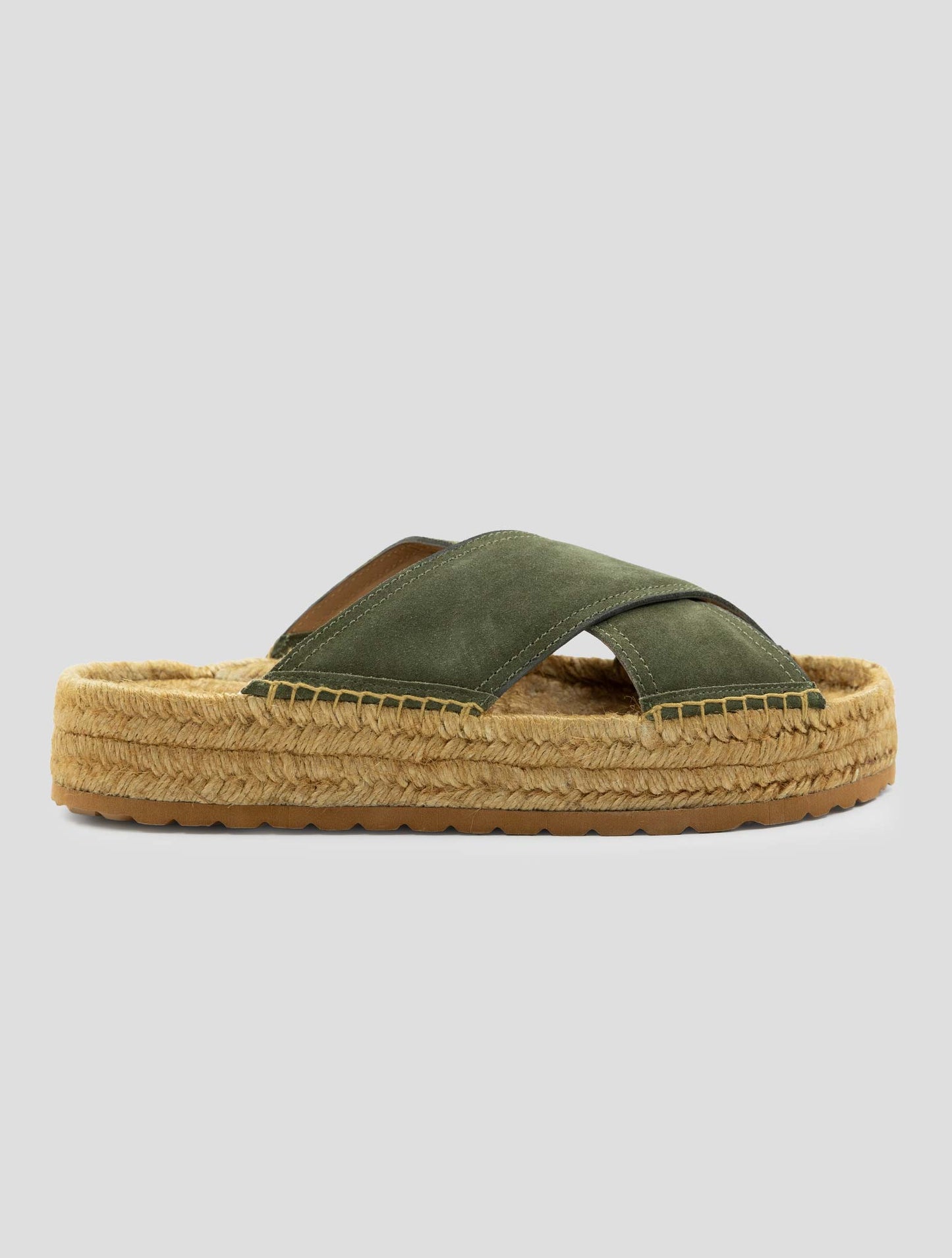 Kiton Green Leather Sandals