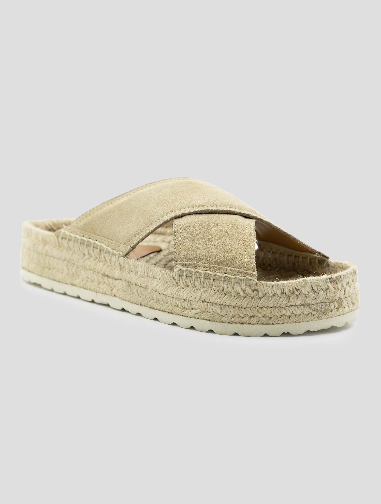 Kiton Beige Leather Suede Sandals