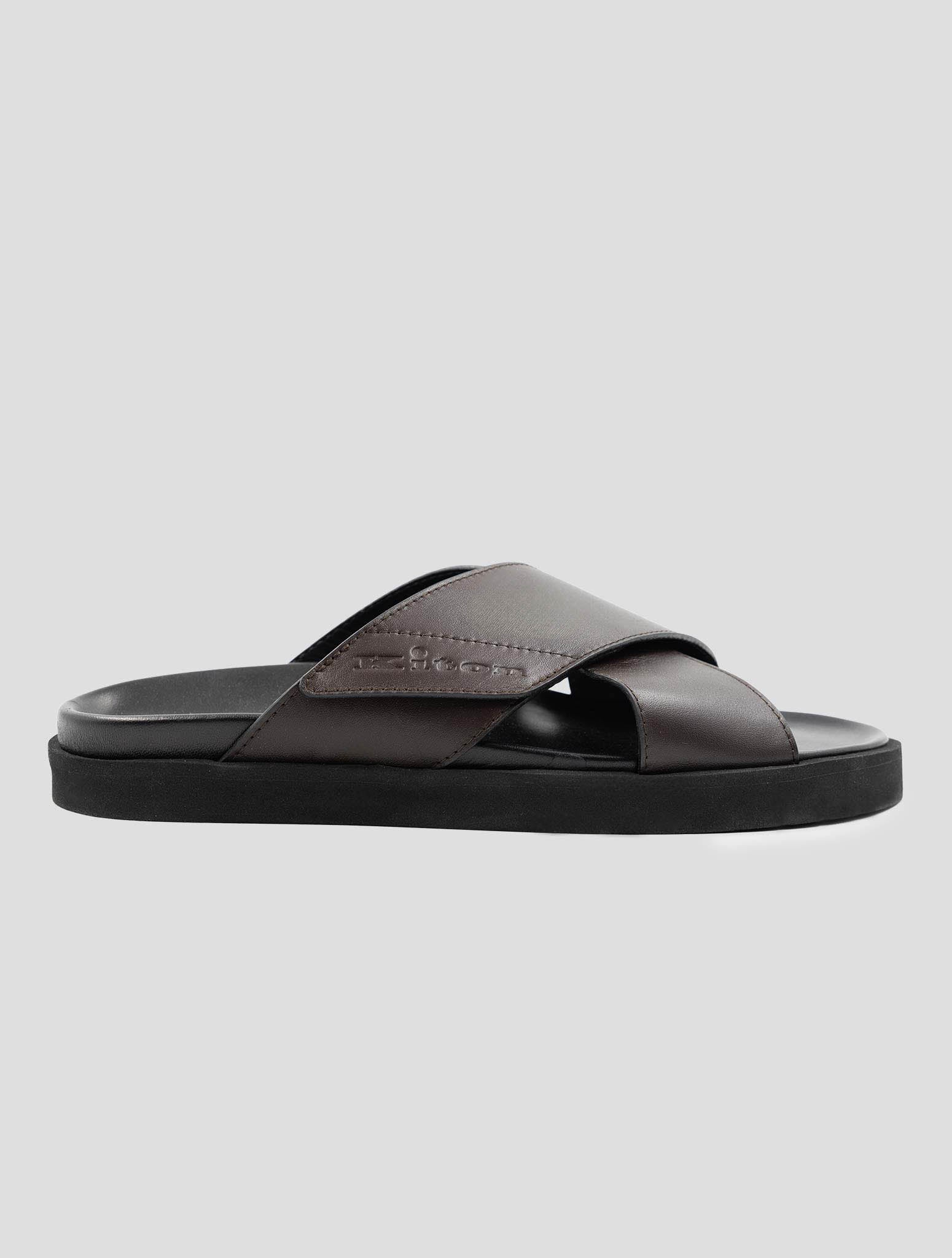Kiton Brown Leather Sandals