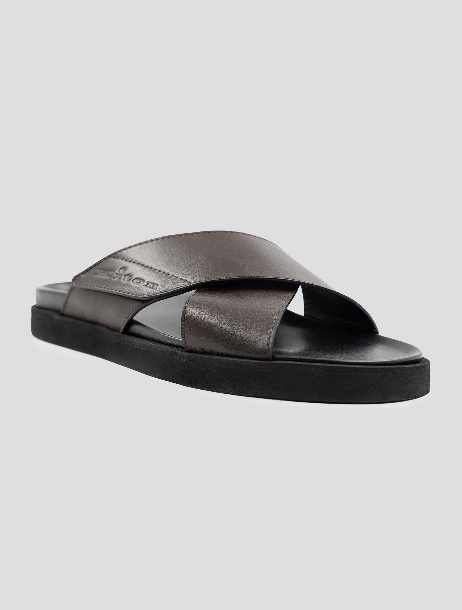 Kiton Brown Leather Sandals