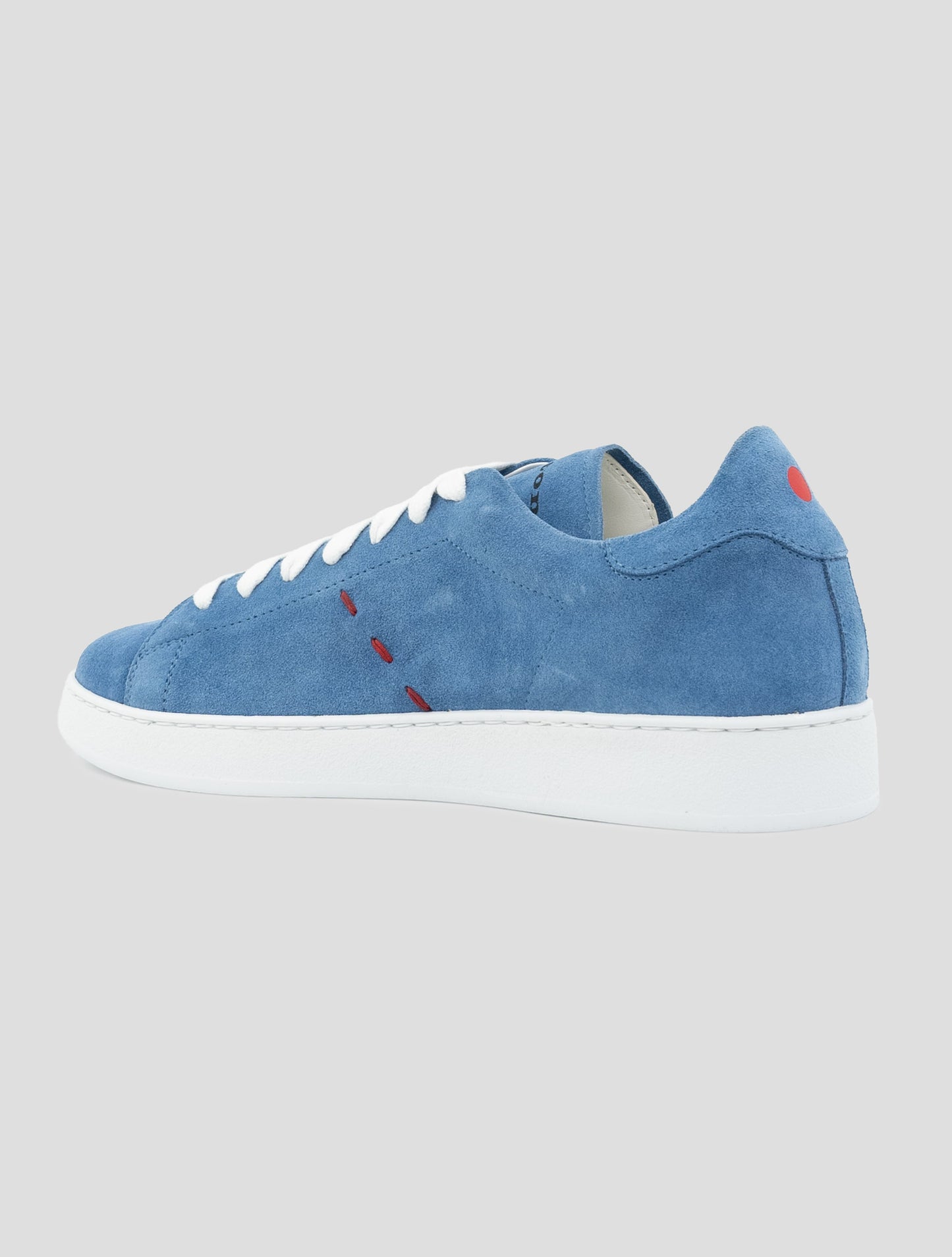 Kiton Light Blue Leather Suede Sneakers