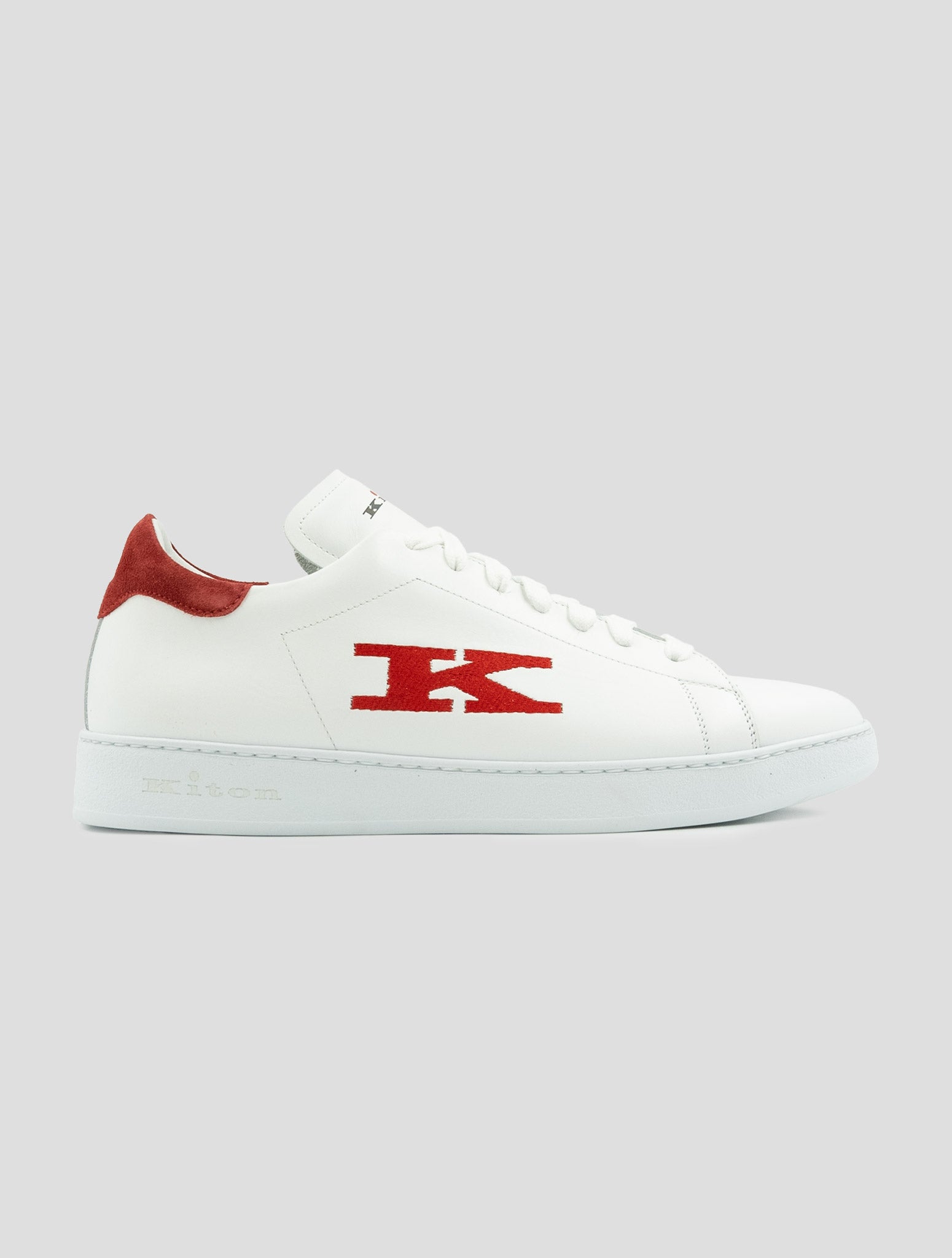 Kiton White Leather Sneakers