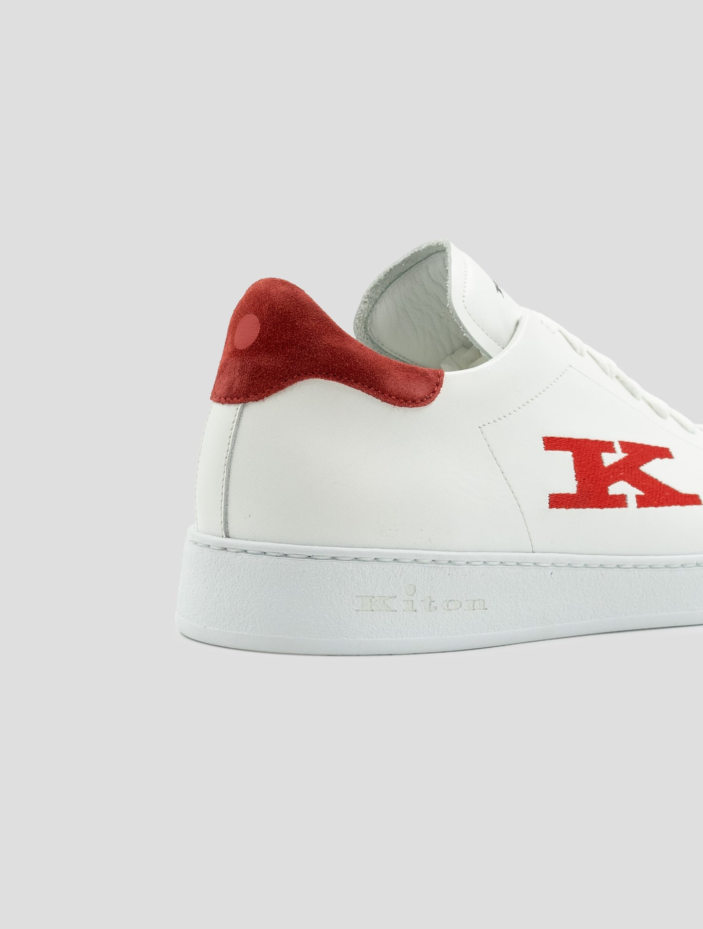 Kiton White Leather Sneakers