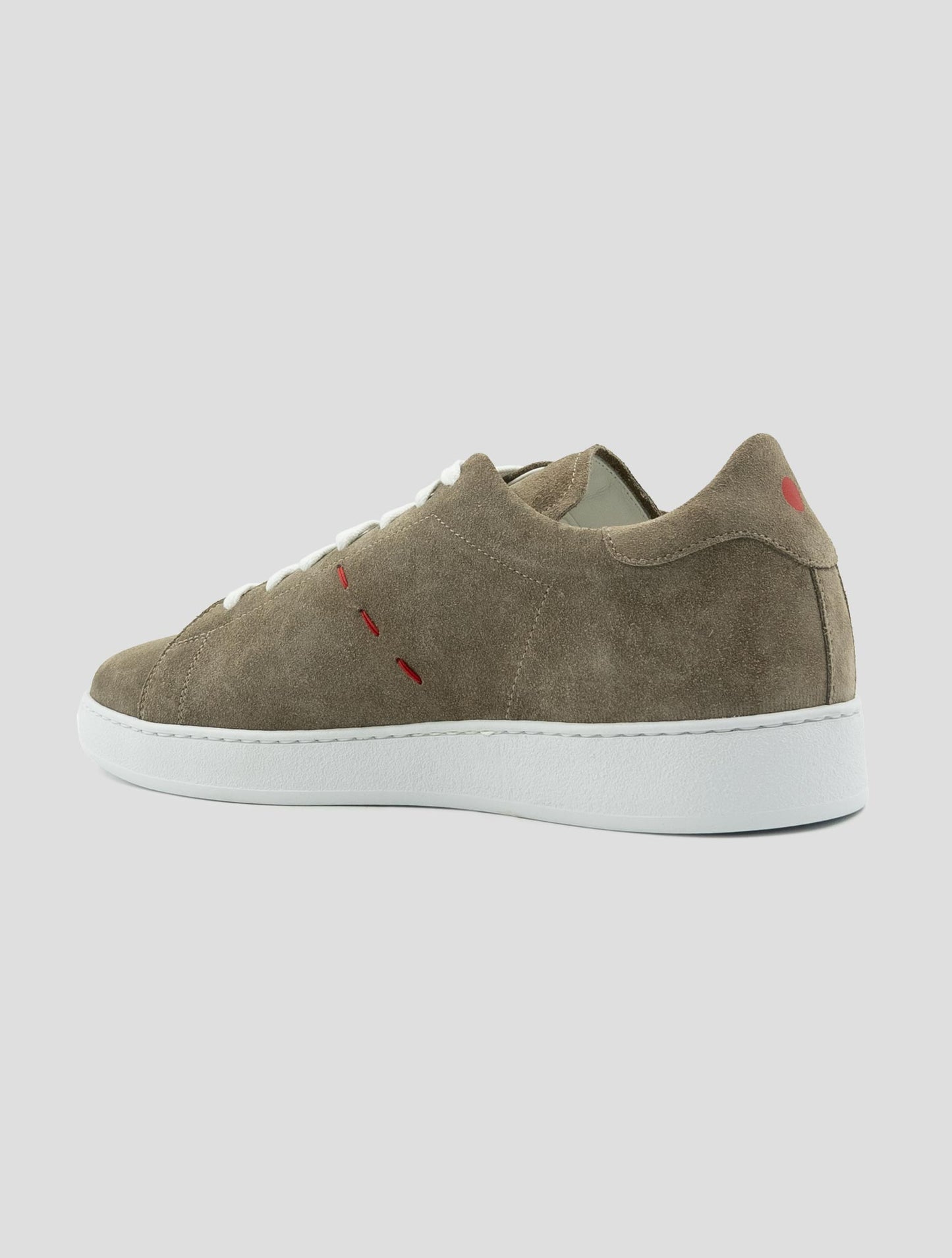 Kiton Brown Leather Suede Sneakers