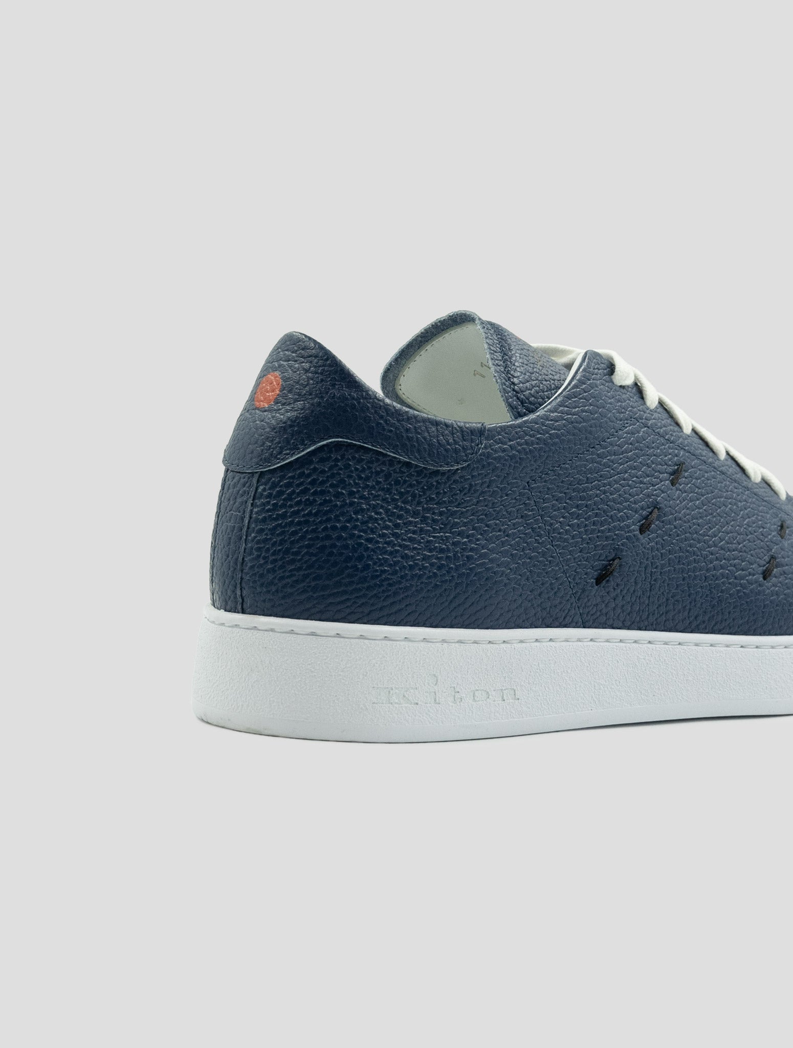 Kiton Blue Leather Sneakers