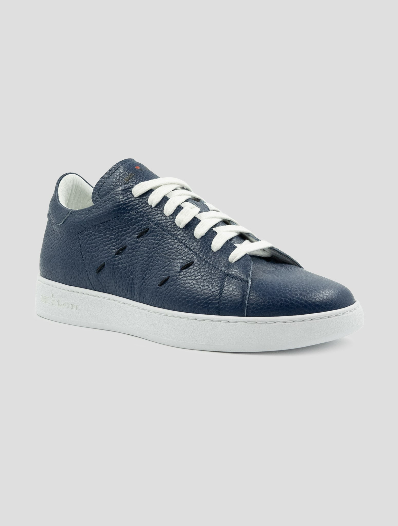 Kiton Blue Leather Sneakers