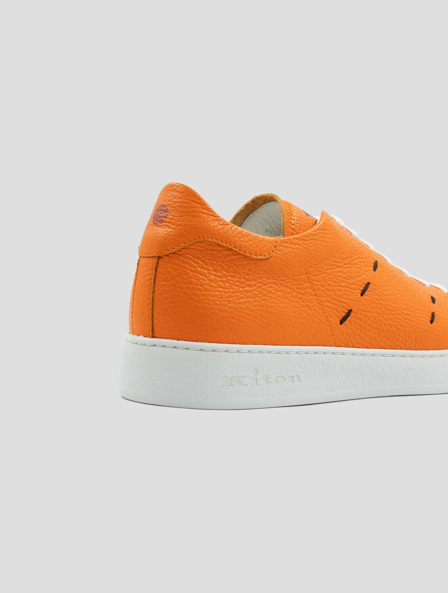 Kiton Orange Leather Sneakers