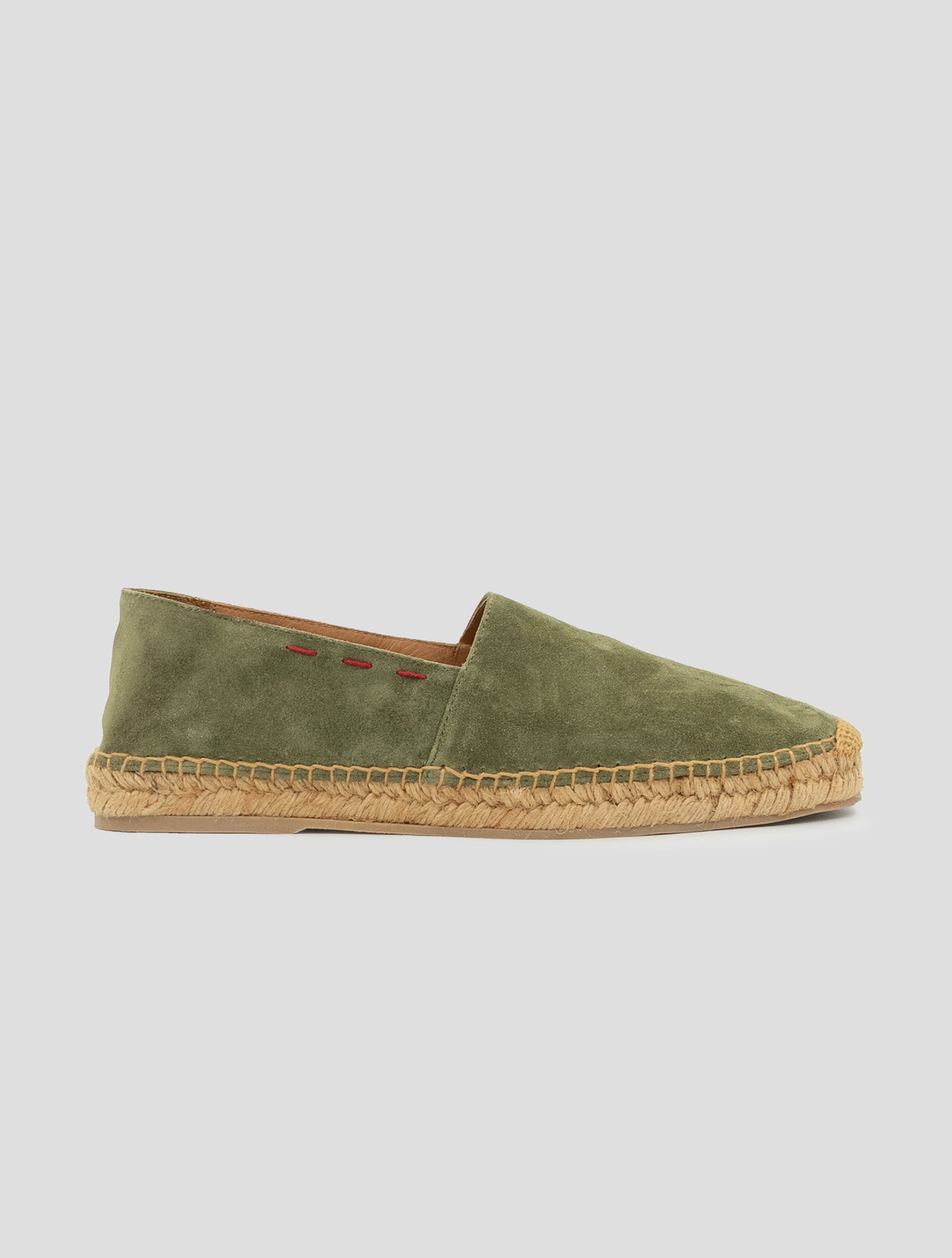 Kiton Green Leather Suede Espadrillas
