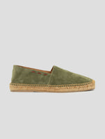 Kiton Green Leather Suede Espadrillas
