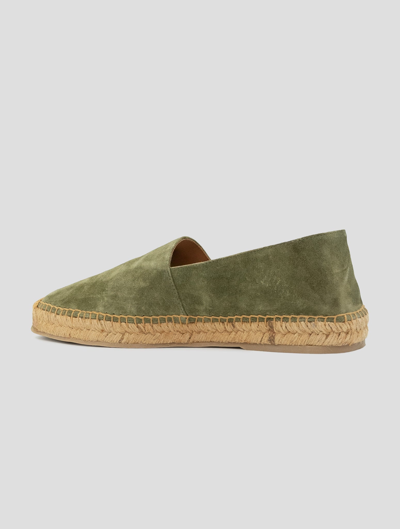 Kiton Green Leather Suede Espadrillas