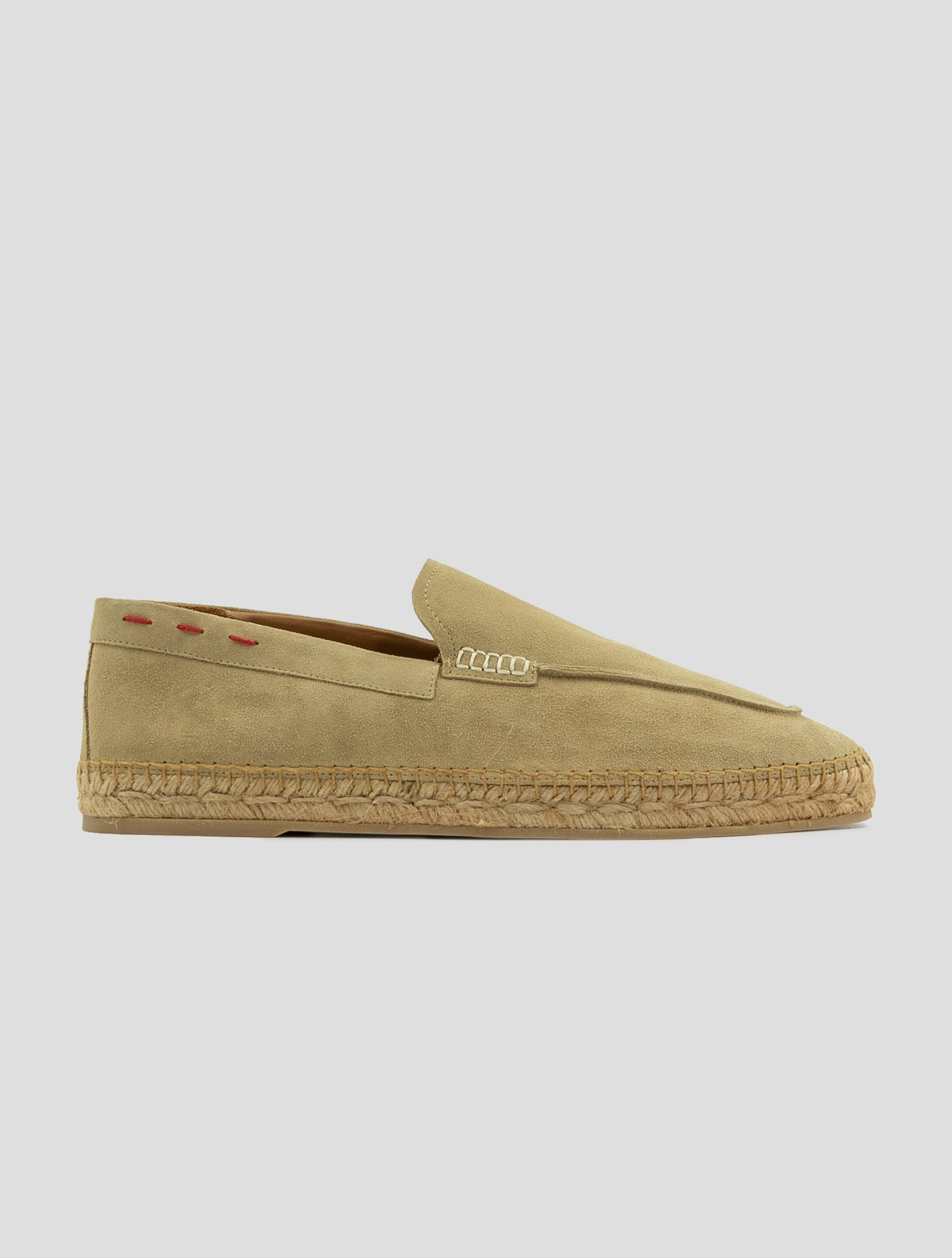 Kiton Beige Leather Suede Espadrillas