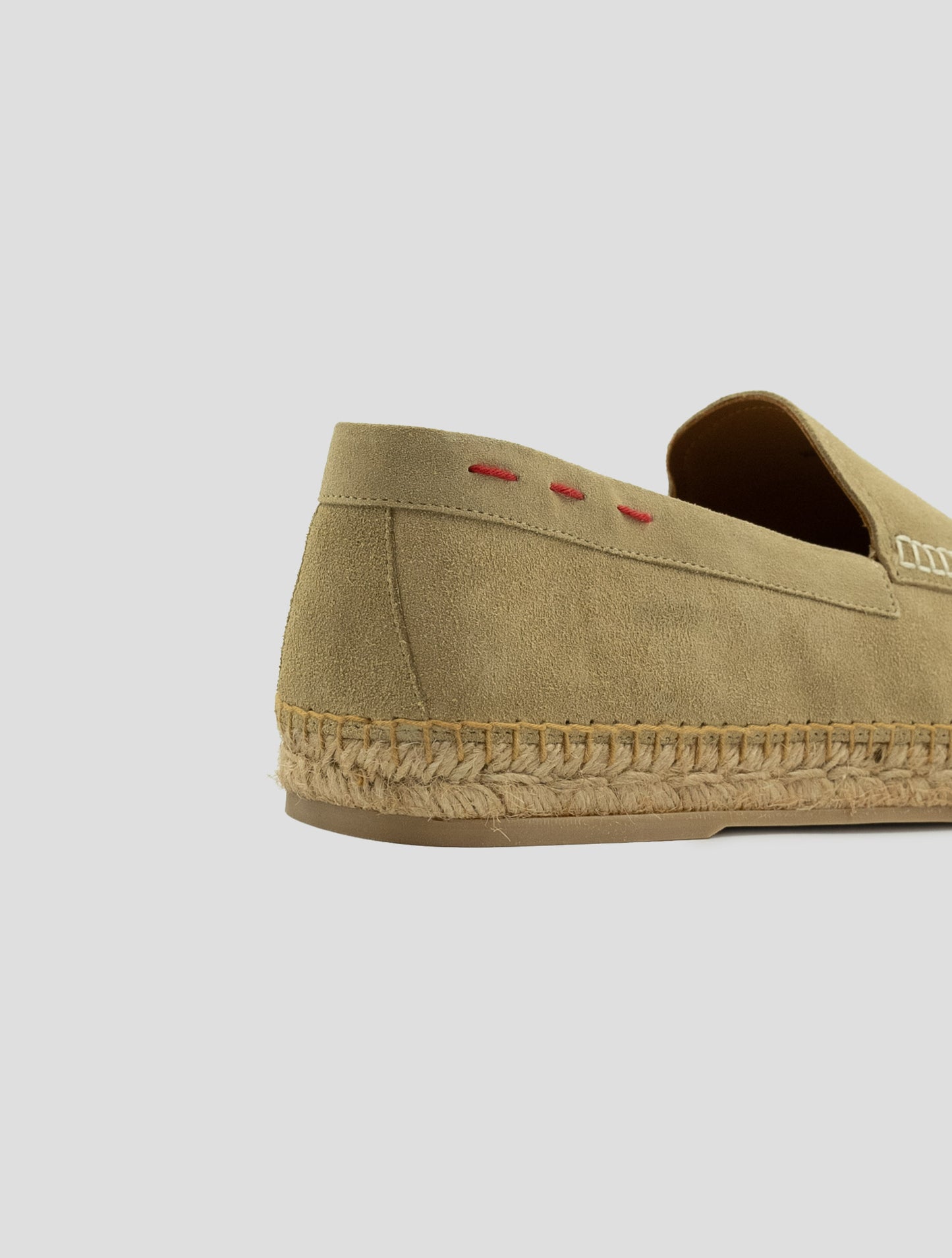 Kiton Beige Leather Suede Espadrillas