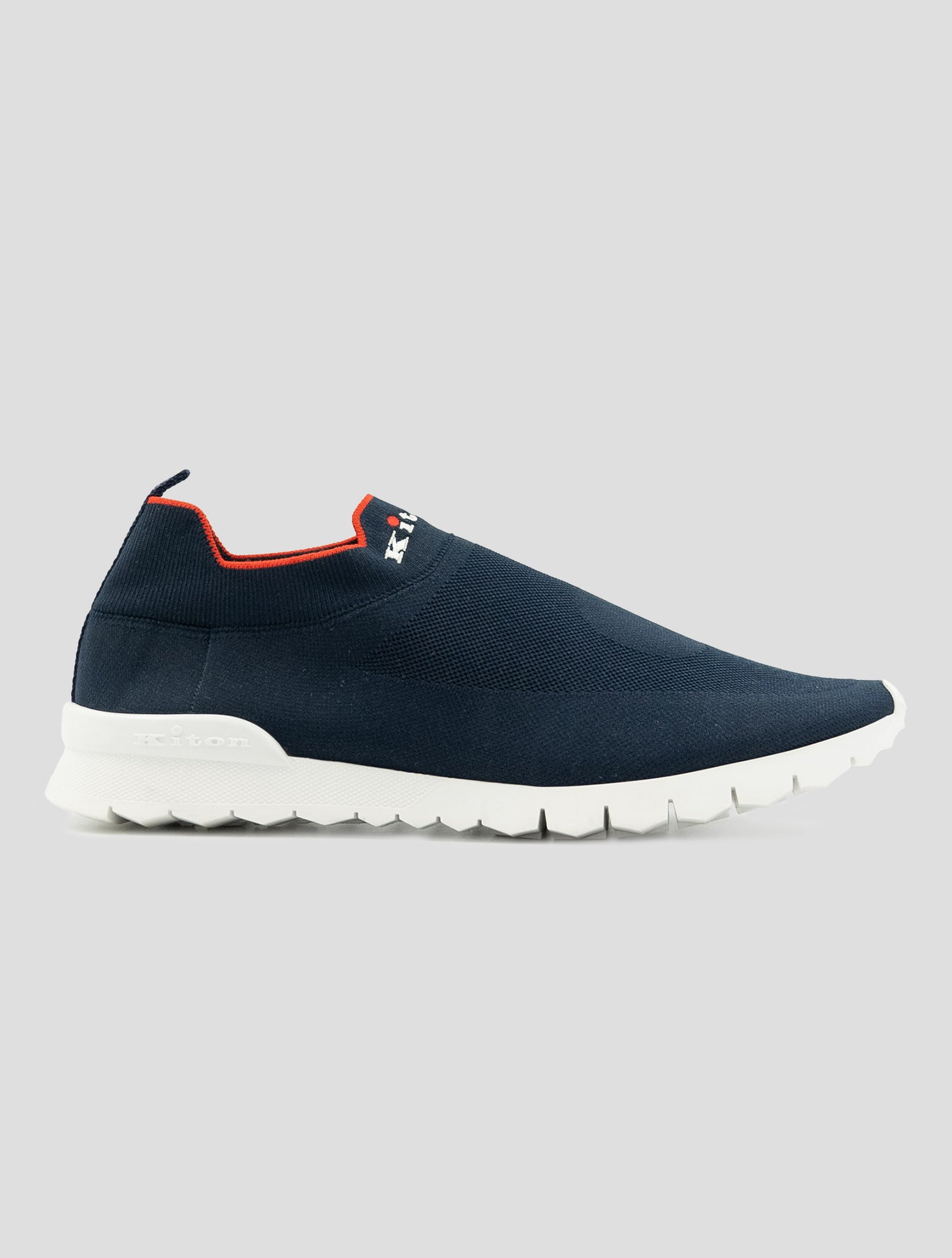 Kiton Blue Cotton Ea Sneakers