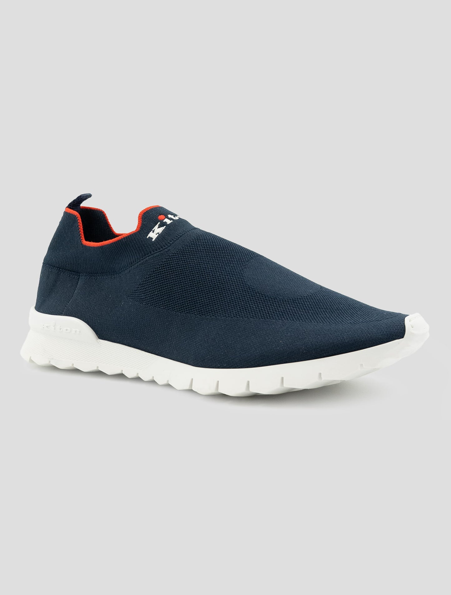Kiton Blue Cotton Ea Sneakers