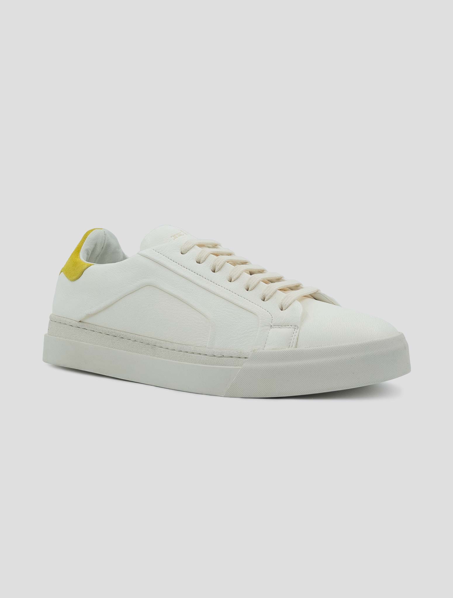 Kiton White Leather Deer Sneakers