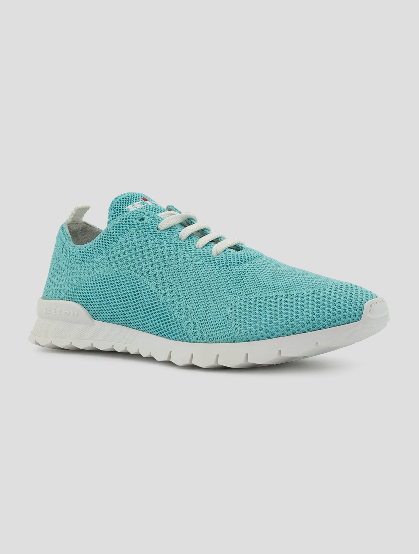 Kiton Light Green Cotton Ea Sneakers